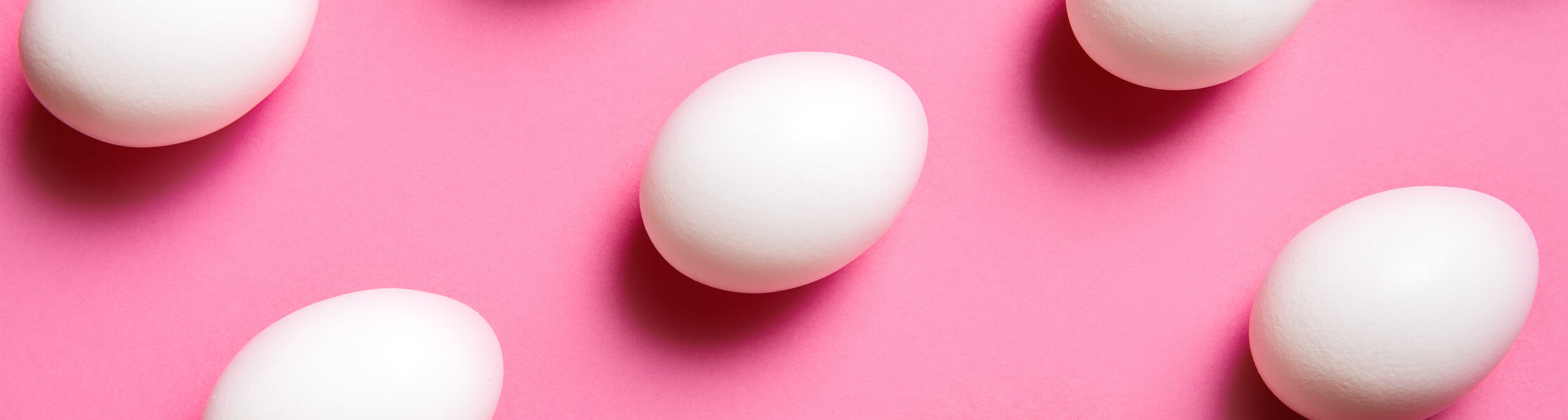 a patterned layout of eggs on a flat surface